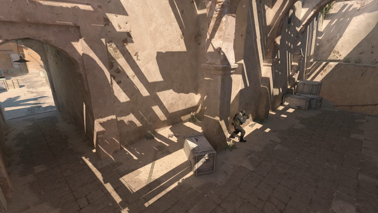 CS2 Competitive match on Mirage with CT players grouped at spawn before a ranked round